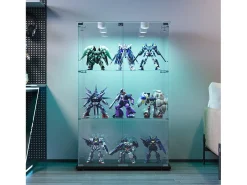 Vitrine com 4 prateleiras e portas duplas, vitrine para sala de estar* Online