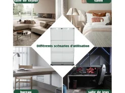 Vitrine com 4 prateleiras e portas duplas, vitrine para sala de estar* Online