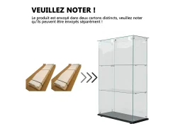 Vitrine com 4 prateleiras e portas duplas, vitrine para sala de estar* Online