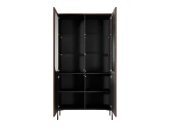 Vitrine de 2 portas com pé metálico bordô 104x200 cm*