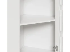 Vitrine de canto branca - Com iluminação LED e 2 portas de vidro*Hauss Spole Outlet
