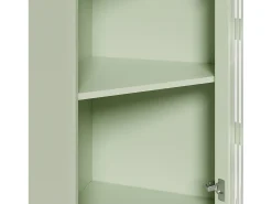 Vitrine de canto com iluminação LED e 2 portas de vidro - Madeira MDF^Hauss Spole Discount