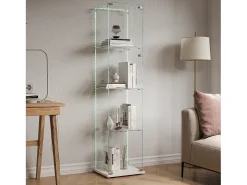 Vitrine de vidro – 5 prateleiras, portas duplas, vitrine para sala de estar* Best