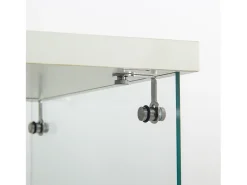 Vitrine de Vidro - 3 Prateleiras - Com LEDs, Luz e Trava, Branca^ Online