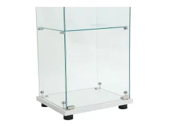 Vitrine de Vidro - 3 Prateleiras - Com LEDs, Luz e Trava, Branca^ Online