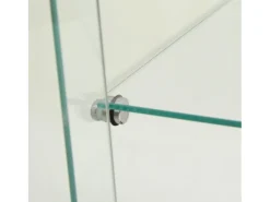 Best Vitrine de vidro com 4 prateleiras, LED, 1 porta, 164x42x36 cm, armário de coleta, , transparente Vitrina