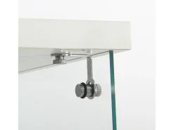 Vitrine de vidro com 4 prateleiras, LED, 1 porta, 164x42x36 cm, armário de coleta, , transparente^ New