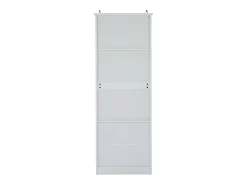 Vitrine de vidro com iluminação LED, 2 portas e 2 gavetas, 60x35,5x165cm, branca Vitrina