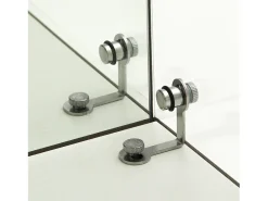 Vitrine de vidro de 163,9 x 36,49 x 80,49 cm, com prateleiras e iluminação LED, armário de curiosidades com porta dupla^ Discount
