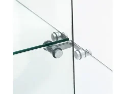 Vitrine de vidro de 163,9 x 36,49 x 80,49 cm, com prateleiras e iluminação LED, armário de curiosidades com porta dupla^ Discount