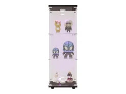 Vitrine de vidro GAHRELPER – 3 prateleiras, 1 porta, vidro temperado, luz LED, branco, 42x36x125 cm*