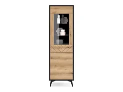 Vitrine de vidro temperado com 2 portas 54x178 cm Vitrina