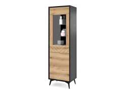 Vitrine de vidro temperado com 2 portas 54x178 cm Vitrina