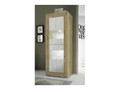 Vitrine design 2 portas coleção ACCESS. Cores e carvalho claro.^Meublorama Clearance