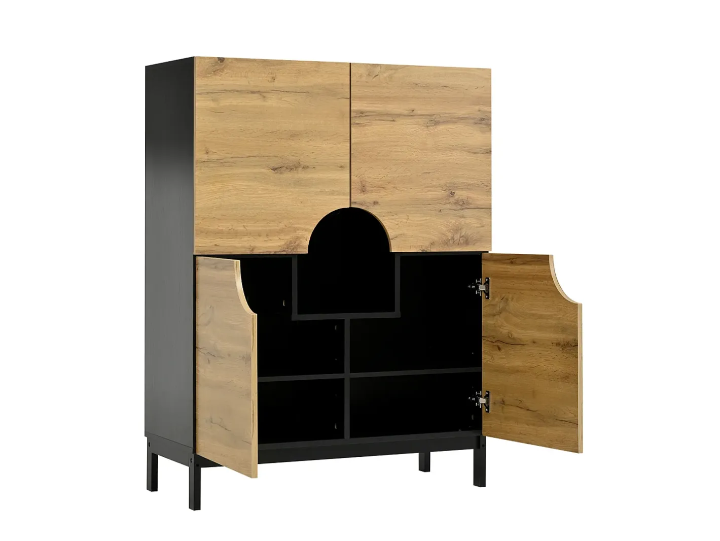 Vitrine e sapateira 2 em 1 – Design moderno com prateleiras ajustáveis e amplo espaço de armazenamento.* Online