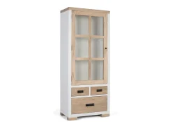 Vitrine em maciço florestal de Mindi com 3 janelas e porta de vidro.^Giner y colomer Sale