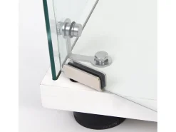 Vitrina*Vitrine em vidro 42×36×125cm GHARHELPER - 3 prateleiras - 1 porta - Vidro temperado - Branco