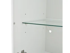 Vitrine LED branca com portas em acrílico e 3 prateleiras, 50x40x160 cm^Hauss Spole New