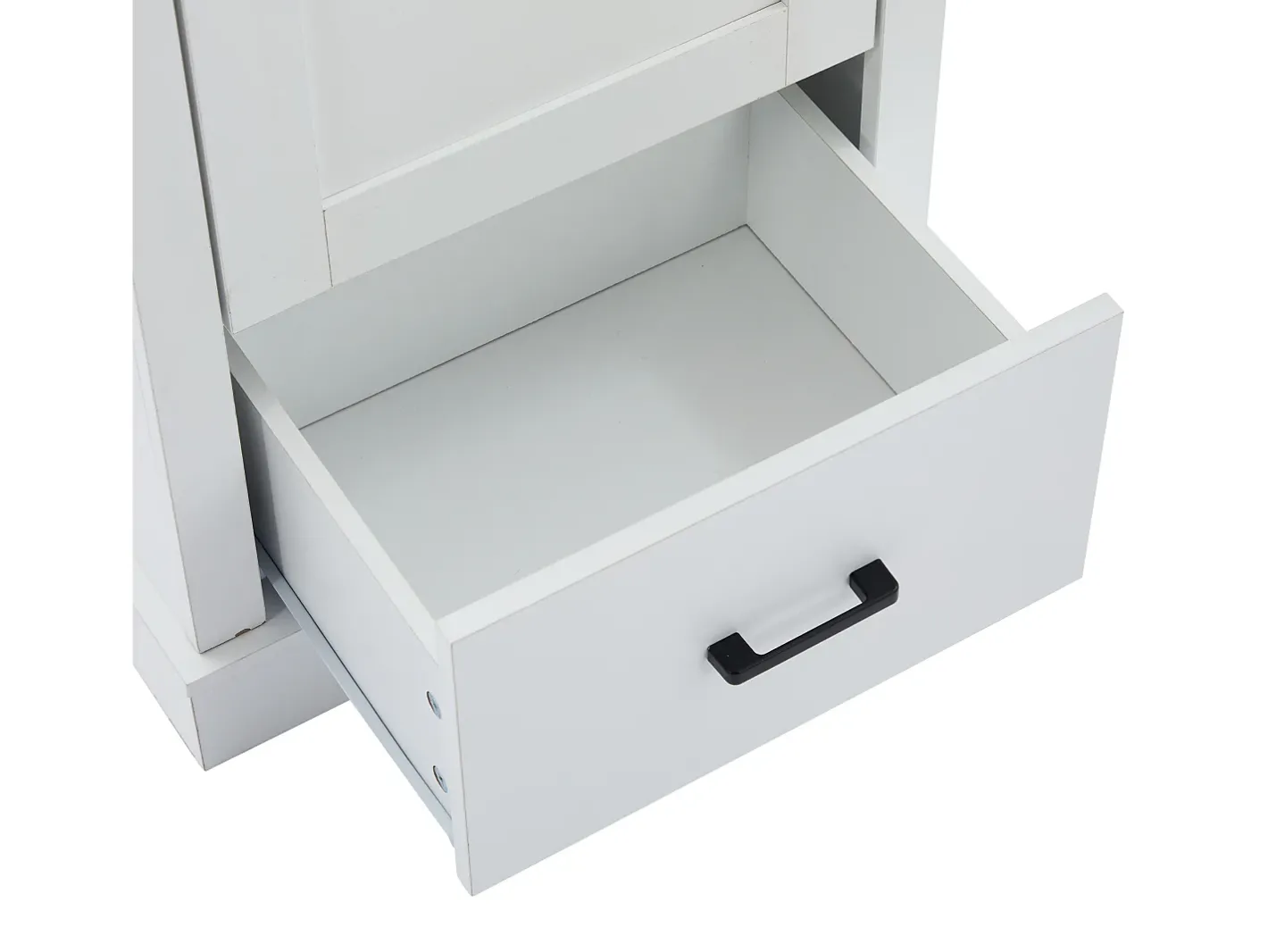 Vitrine LED moderna 50x35x178 cm - com iluminação LED - 1 gaveta - 1 porta de vidro - 5 compartimentos -*ModernLuxe