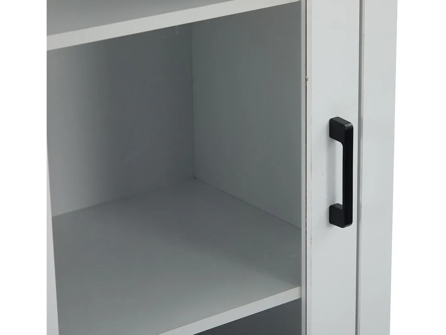 Vitrine LED moderna 50x35x178 cm - com iluminação LED - 1 gaveta - 1 porta de vidro - 5 compartimentos -*ModernLuxe