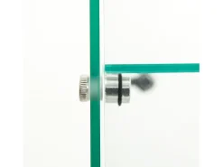 Vitrina*Vitrine moderna de vidro com 2 prateleiras de vidro, 1 porta, iluminação LED e fechadura, 86x40,4x36,5cm, branca. Branco