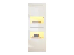 Vitrine moderna 61x42x162cm - com iluminação LED - com 2 portas - branca*ModernLuxe New