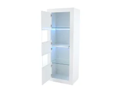 Vitrine moderna 61x42x162cm - com iluminação LED - com 2 portas - branca*ModernLuxe New
