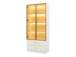 Vitrine, móvel de banheiro com LED - 2 gavetas e 2 portas de vidro -^ModernLuxe Hot
