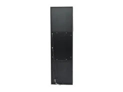 Vitrine preta brilhante com iluminação LED - Armário alto para sala de estar - Armário de armazenamento - 45x35x160 cm* Sale