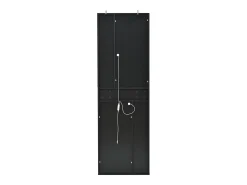 Vitrine preta com 1 gaveta, 4 portas e iluminação LED, prateleiras em vidro, 55x38x170 cm*Hauss Spole Best