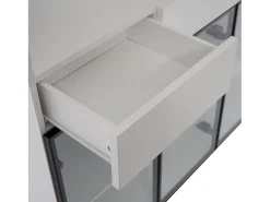 Vitrine 120x36x200 cm com LED - 6 portas de vidro e 3 gavetas -*ModernLuxe Sale