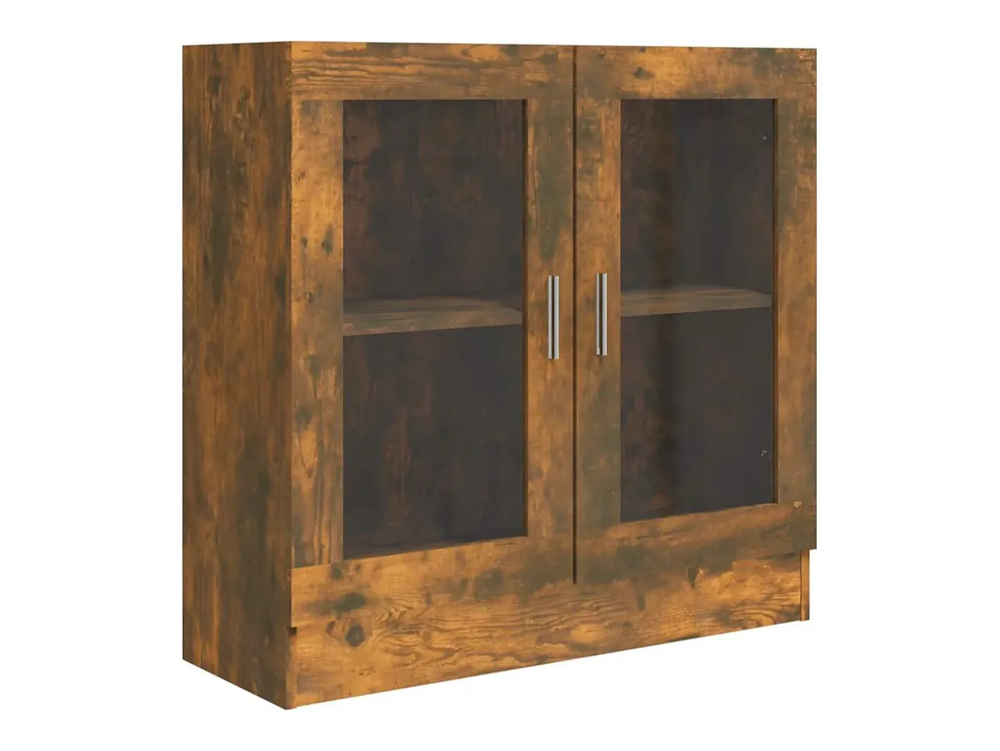 vidaxl Vitrina*Vitrine 82,5x30,5x80 cm derivados de madeira carvalho fumado Castanho