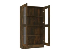Vitrine 82,5x30,5x150 cm derivados de madeira carvalho fumado^vidaxl Sale