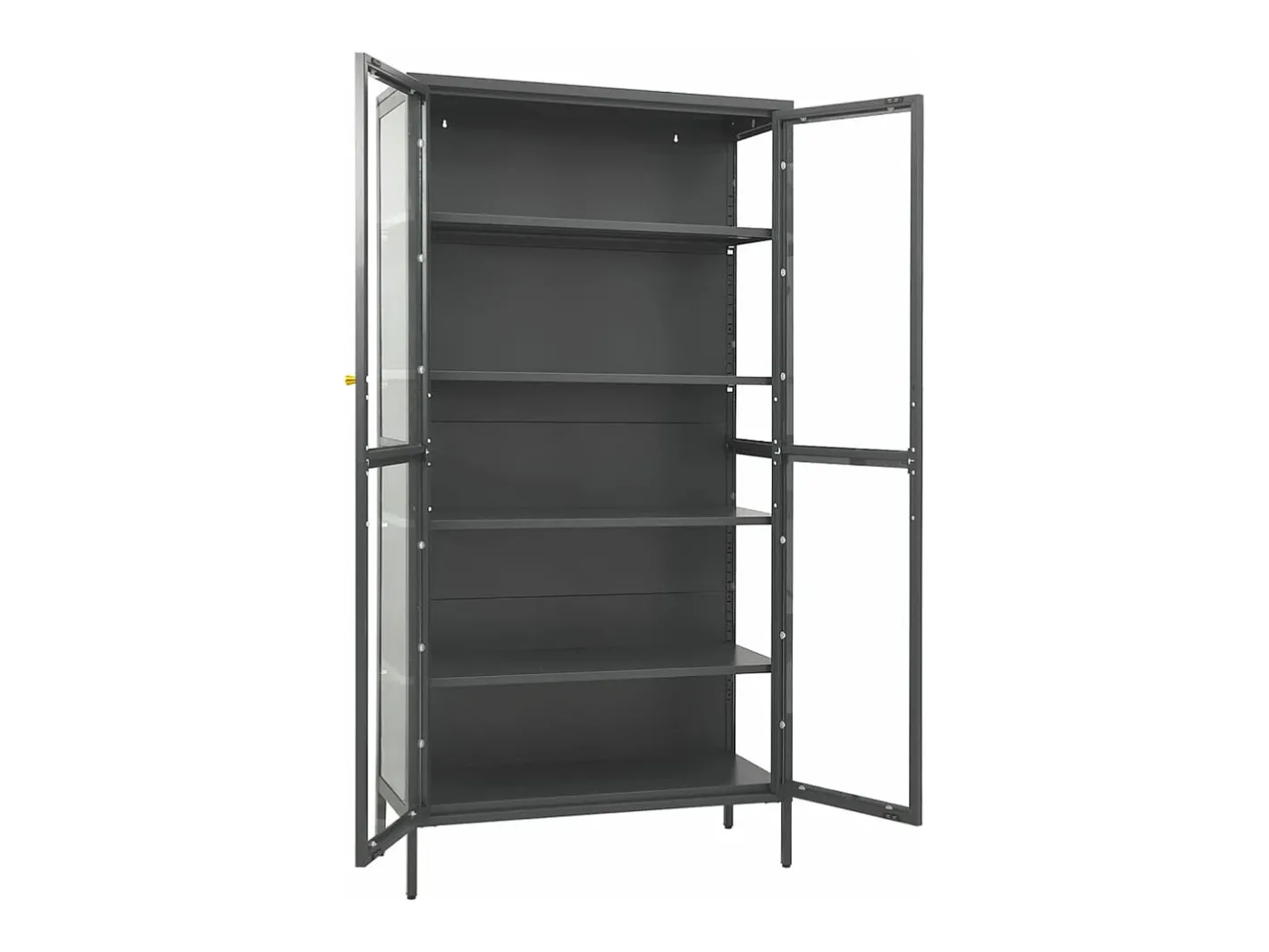 Vitrine 90x40x180 cm vidro temperado e aço antracite^vidaxl Clearance