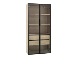 Vitrines、Móveis de casa de banho com LED - 2 gavetas grandes e 2 portas de vidro - Natural*ModernLuxe Discount