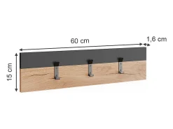 Wandgarderobe carvalho antracite/goldkraft 60x1.6x15 orlando^Vicco Hot