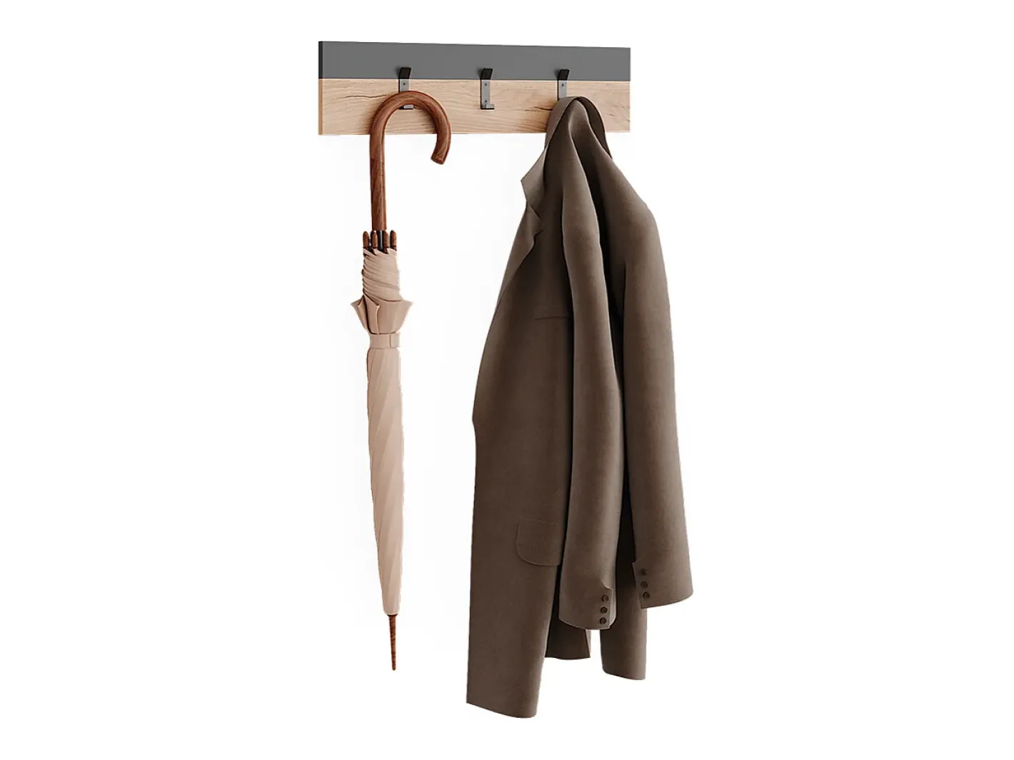 Wandgarderobe carvalho antracite/goldkraft 60x1.6x15 orlando^Vicco Hot