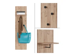 Wandgarderobe carvalho goldkraft 36x21.6x135 siri^Vicco Discount