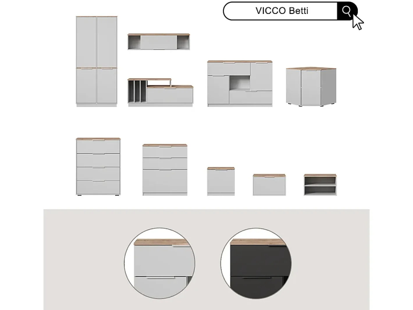 Wandregal /sonoma 120x30x30 betti^Vicco Online