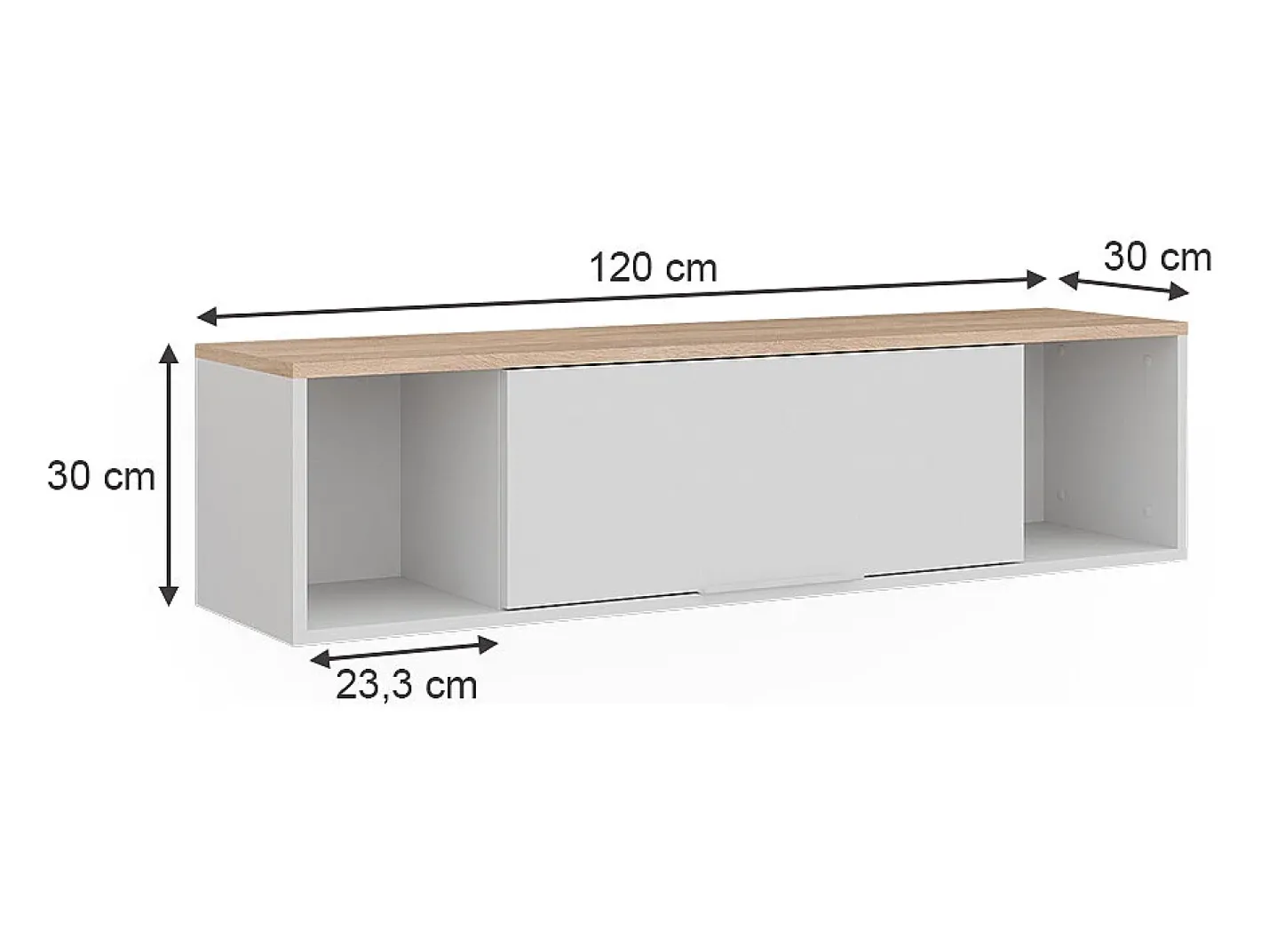 Wandregal /sonoma 120x30x30 betti^Vicco Online