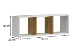 Wandregal carvalho branco/dourado 90x22x30 tomy^Vicco Best