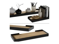 Vicco Prateleira*Wandregal /carvalho 60x15x3 erni Preto