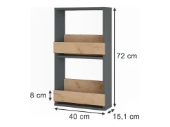 Weinglasregal carvalho goldkraft/antracite 40x15.1x72 repose^Vicco Clearance