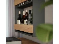 Vicco Acessórios De Arrumação|Acessório Vinho E Bar*Weinglasregal carvalho goldkraft/antracite 60x15.1x72 repose Natural escuro
