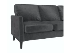 Best Winston | Sofá 3 Lugares com Chaise Lounge em Veludo Sofá