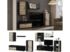 Wohnwand antracite/bege 139.8x35.4x38.9 berno^Vicco Online