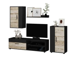 Wohnwand antracite/bege 139.8x35.4x38.9 berno^Vicco Online
