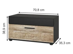 Wohnzimmerschrank carvalho /areia 70.8x35.3x38.9 berno*Vicco Discount