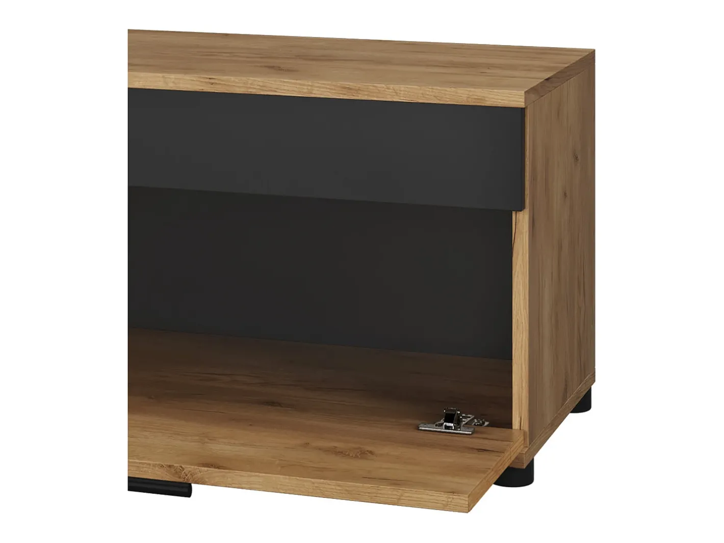 Wohnzimmerschrank carvalho goldkraft/antracite 70.8x35.3x38.9 berno*Vicco Discount