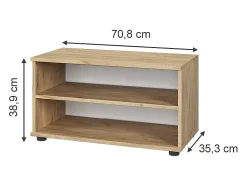 Wohnzimmerschrank carvalho goldkraft/branco 70.8x35.3x38.9 berno*Vicco Best